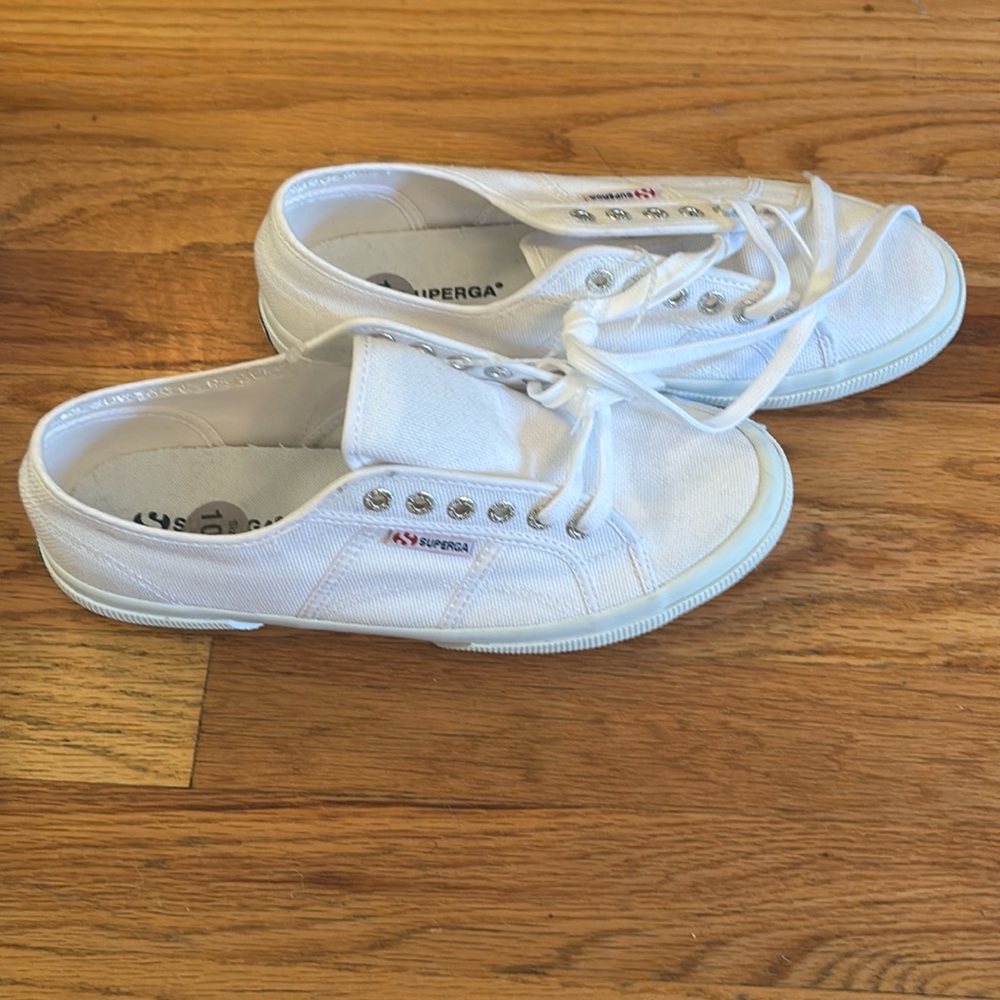 New all white Superga 2750 cotus 10.5